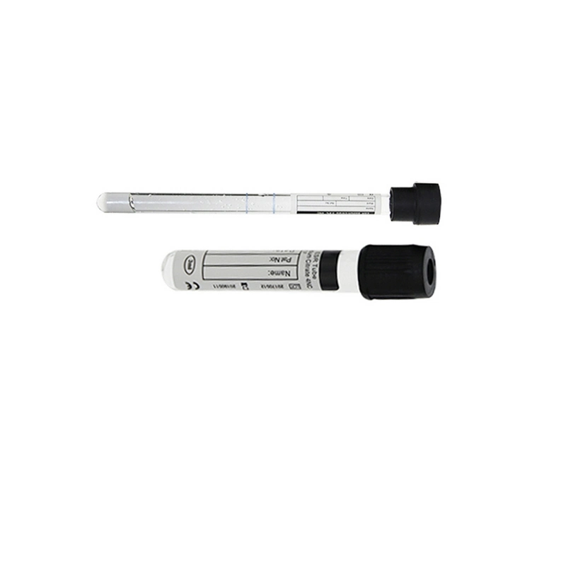 Tubo de ensayo de la sangre del color 1.28ml Westergren ESR del negro del laboratorio de la clínica