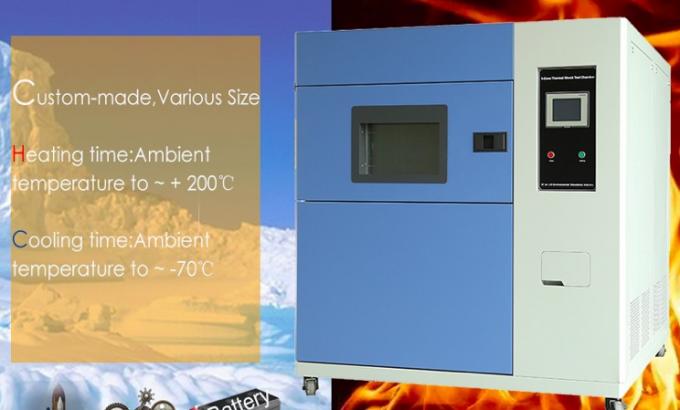 Cámara 220v 50hz 0 de la prueba de choque frío y termal de la Tres-caja de la alta precisión
