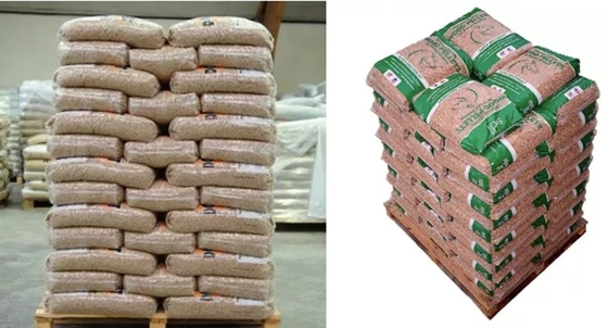el plástico 15Kg embala las pelotillas de madera para el combustible sólido natural presionado