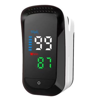 corazón Rate Monitor Finger Clip del ABS del oxímetro del pulso de la yema del dedo de 1.5V*2 49.5g