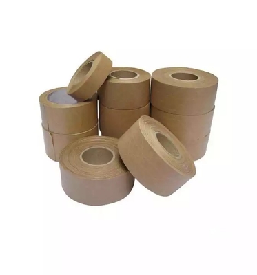 Cinta de papel Kraft hidrorreactiva impresa de Brown, cinta de embalaje de sellado biodegradable