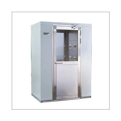 Ducha de aire de acero inoxidable de la puerta automática del empuje con el sistema que entrelaza del aire