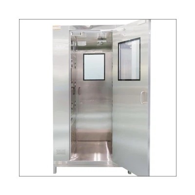 Ducha de aire de acero inoxidable de la puerta automática del empuje con el sistema que entrelaza del aire