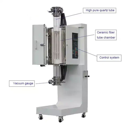 El horno de tubo vertical 1600℃ se utiliza para el tratamiento térmico de los materiales del semiconductor