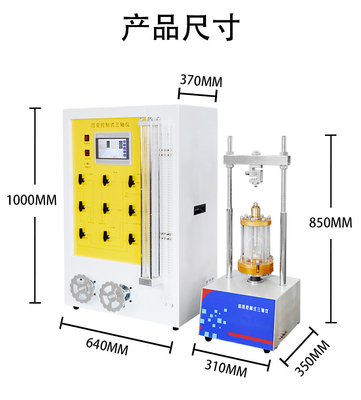 Filtre el aparato triaxial controlado para la fuerza de prueba de la muestra del suelo