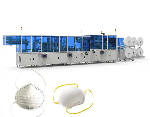 Línea de producción de mascarillas desechables Kn95 completamente automática a la venta