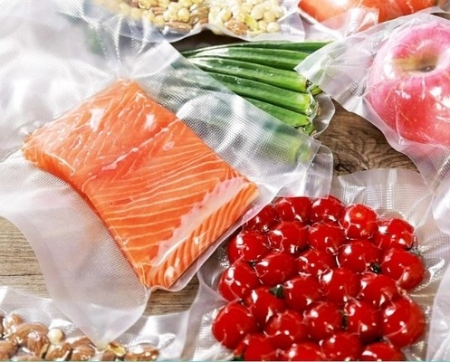 La comida congelada caliente de la bolsa de plástico QS del sello del PE modifica la marca para requisitos particulares BPA libre